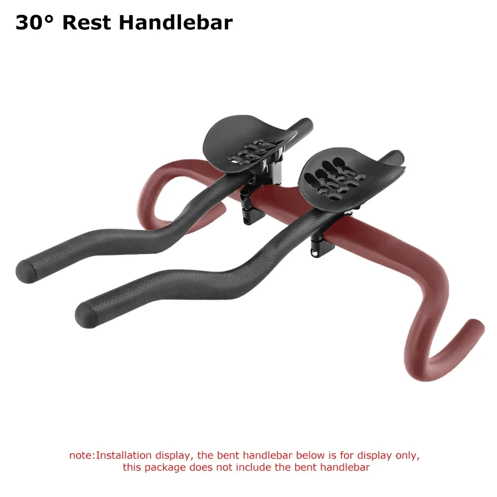 3K-Vollkarbonfaser TT-Basisstange und Aerobar-Verlängerungen, 35 ° /55 ° Verstellbare Auflage für Rennrad-Triathlon/Zeitfahren – Detail 5