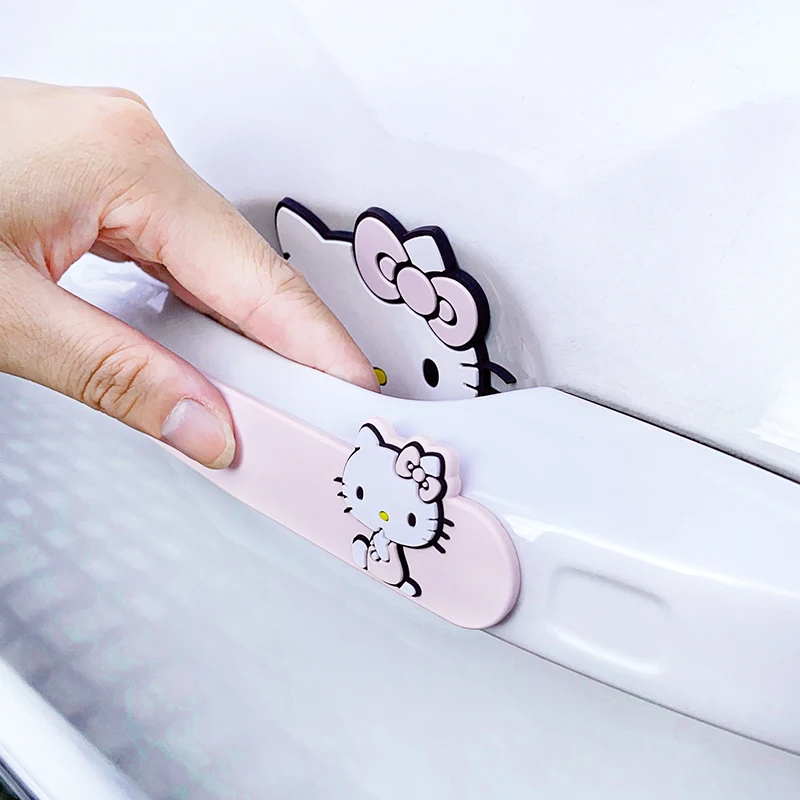 

Sanrio Genuine Car Anti-Collision Strip Hello Kitty Cartoon Car Handle Reversing Mirror Anti-Scratch Decorative Accessories Gift