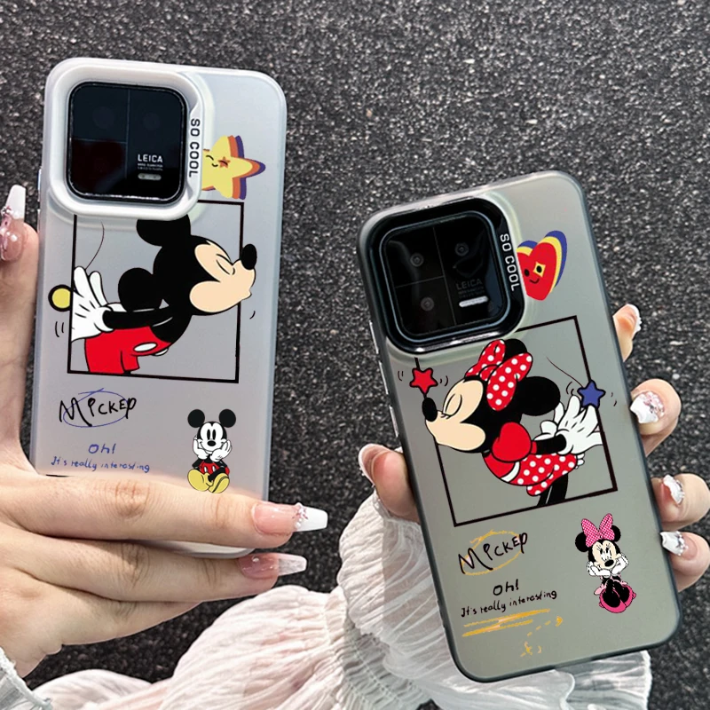 

Disney Cartoon Minnie Mickey For Xiaomi Mi 11 12T 13T Poco F4 F3 X3 X5 C51 C50 M3 M5S Pro Lite 5G Colorful Silver Funda