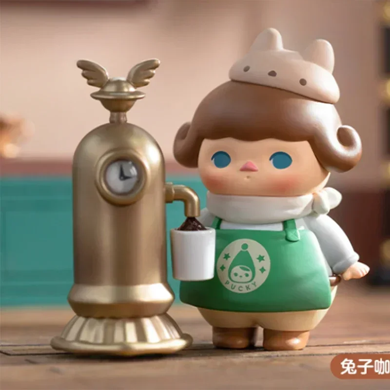 

Pop Mart Pucky Rabbit Cafe Series слепая коробка оригинальная загадочная коробка игрушки куклы милые аниме фигурки настольные украшения подарочная коллекция
