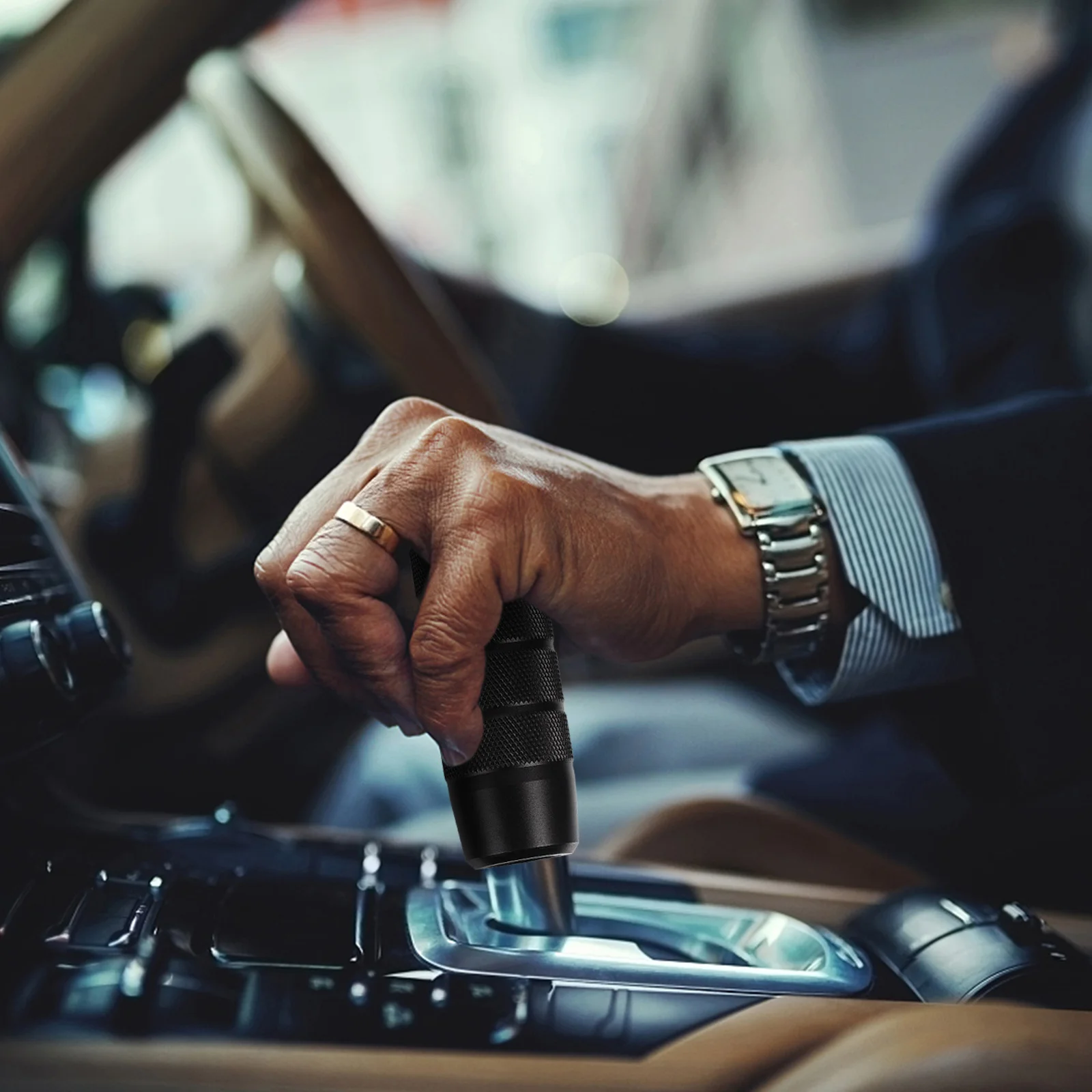 

Aluminum Alloy Gear Shifter Knob Durable Car Modification Replacement Automotive Shift Head