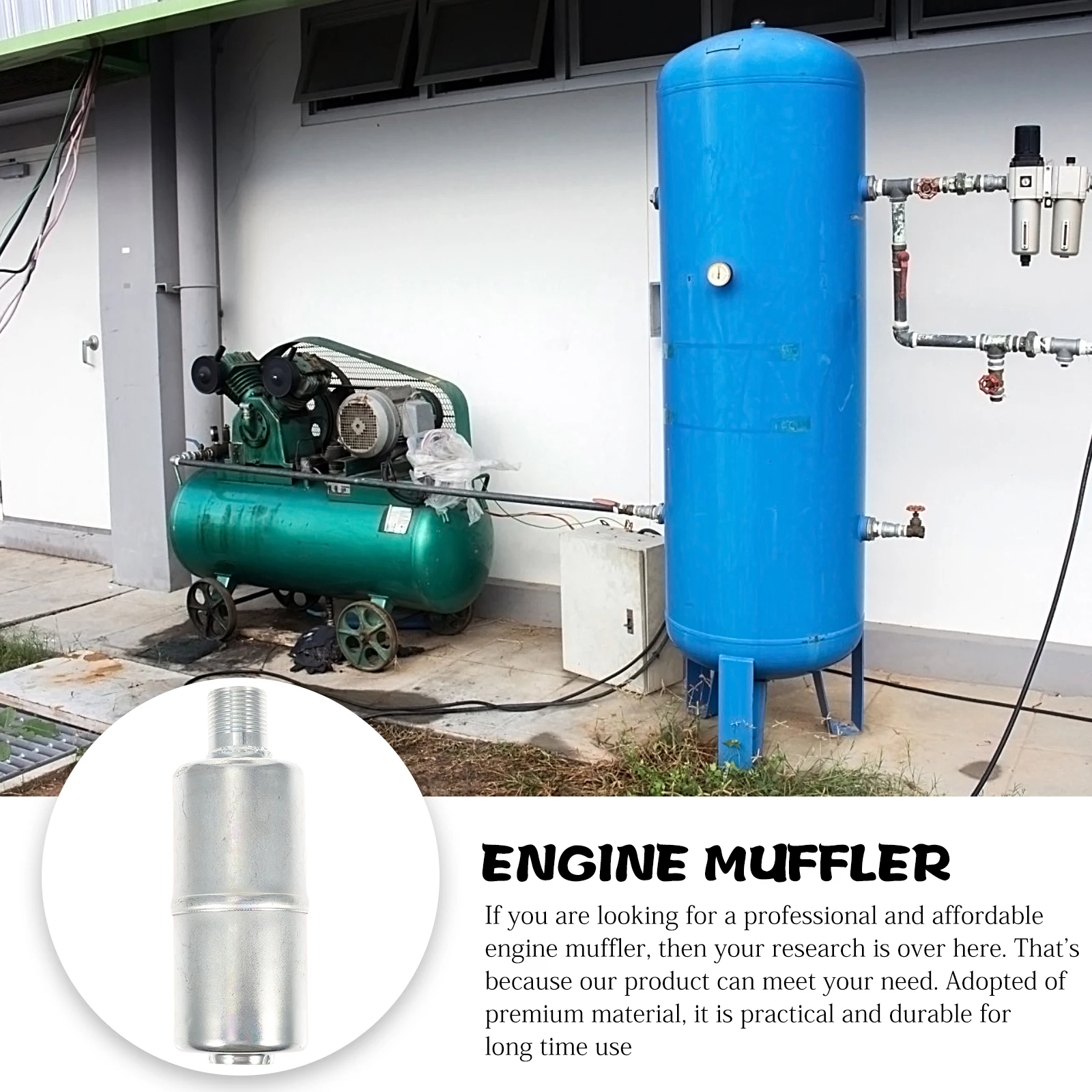 

Exhaust Muffler for Lawn Mower Generator Strong Metal Build Easy Fit for Vertical Small Engines Reliable Lawn Equipment Engine