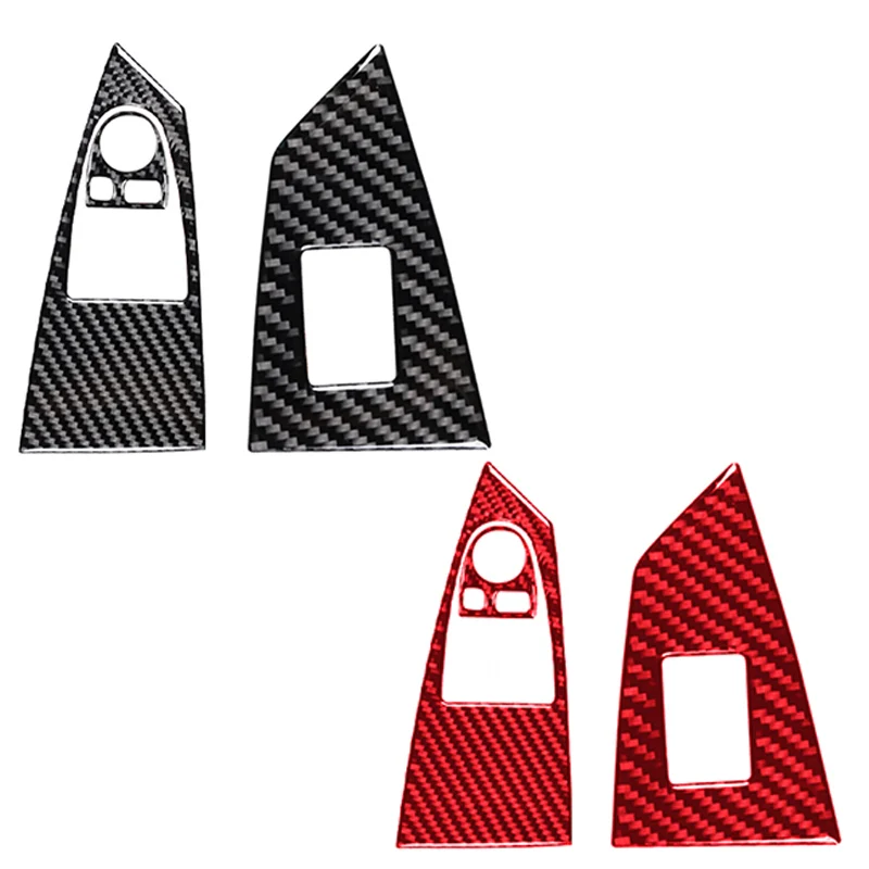 

For Bmw 6 Series E63 E64 2004-2010 Car Styling Carbon Fiber Window Lifter Control Frame Switch Decor Armrest Panel Car Sticker