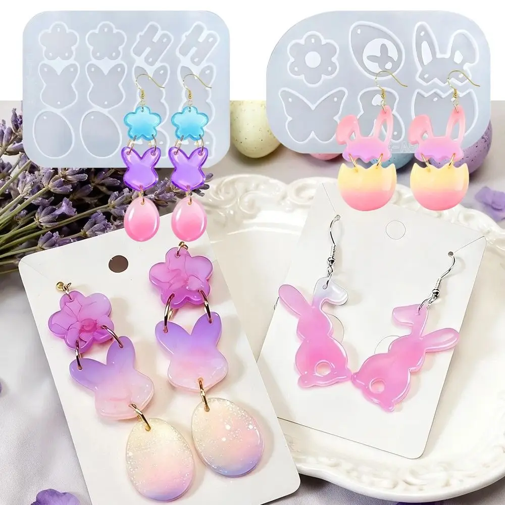 

Egg Ornament Cute Easter Silicone Mold Non-toxic DIY Crafts Rabbit Egg Epoxy Mold Non-stick Reusable Jewelry Mould Resin Casting