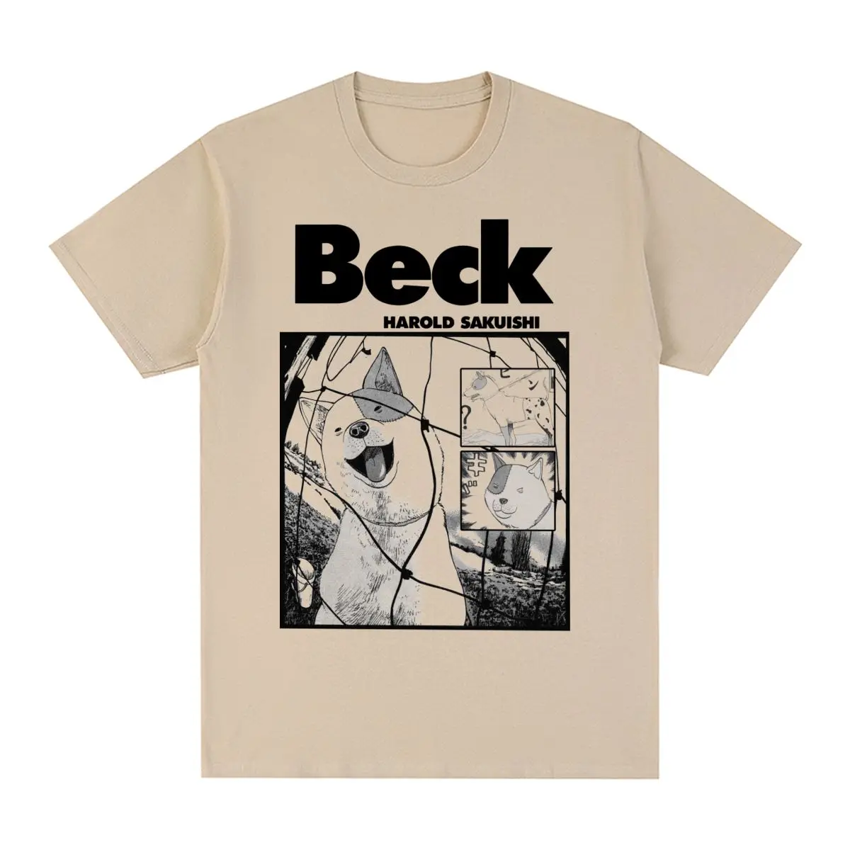 Beck Vintage T-shirt Mongolian Chop Squad Anime Print Art Cotton Men T shirt New Tee Tshirt Womens Tops