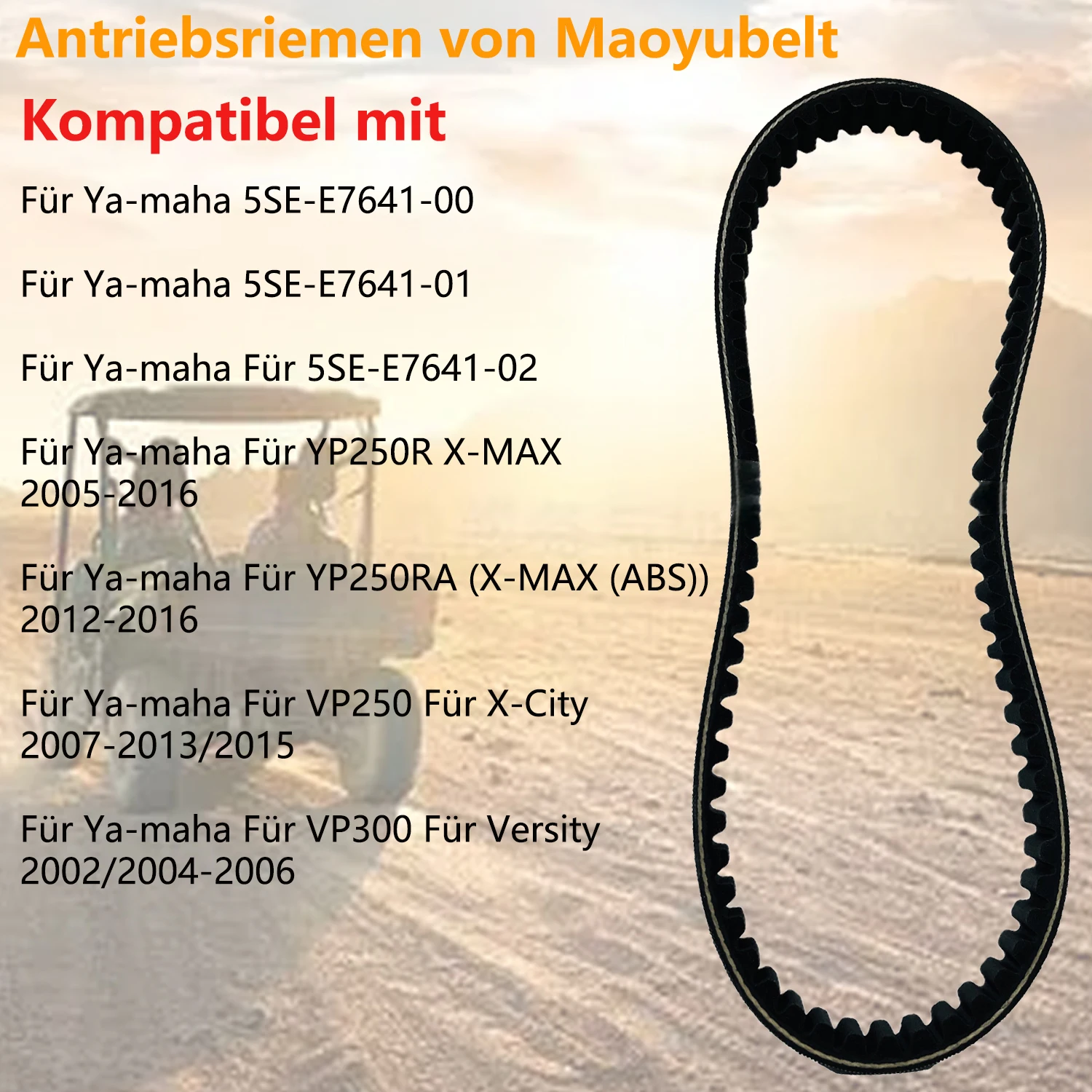 

V-Belt for VP250 X-City VP300 for Versity 5SE-E7641-00 Motorcycle Drive Belt Accessories for Ya-maha for YP250R for YP250RA