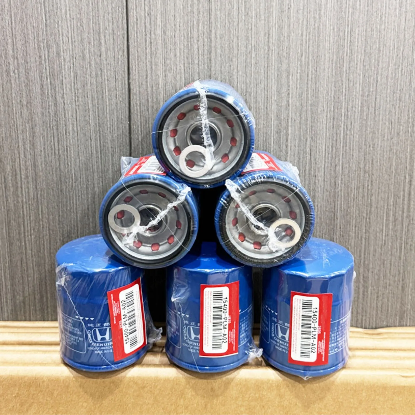 

6 Genuine Oil Filters for HONDA WITH Drain Plug Washer 15400-PLM-A02 NEW SEALED