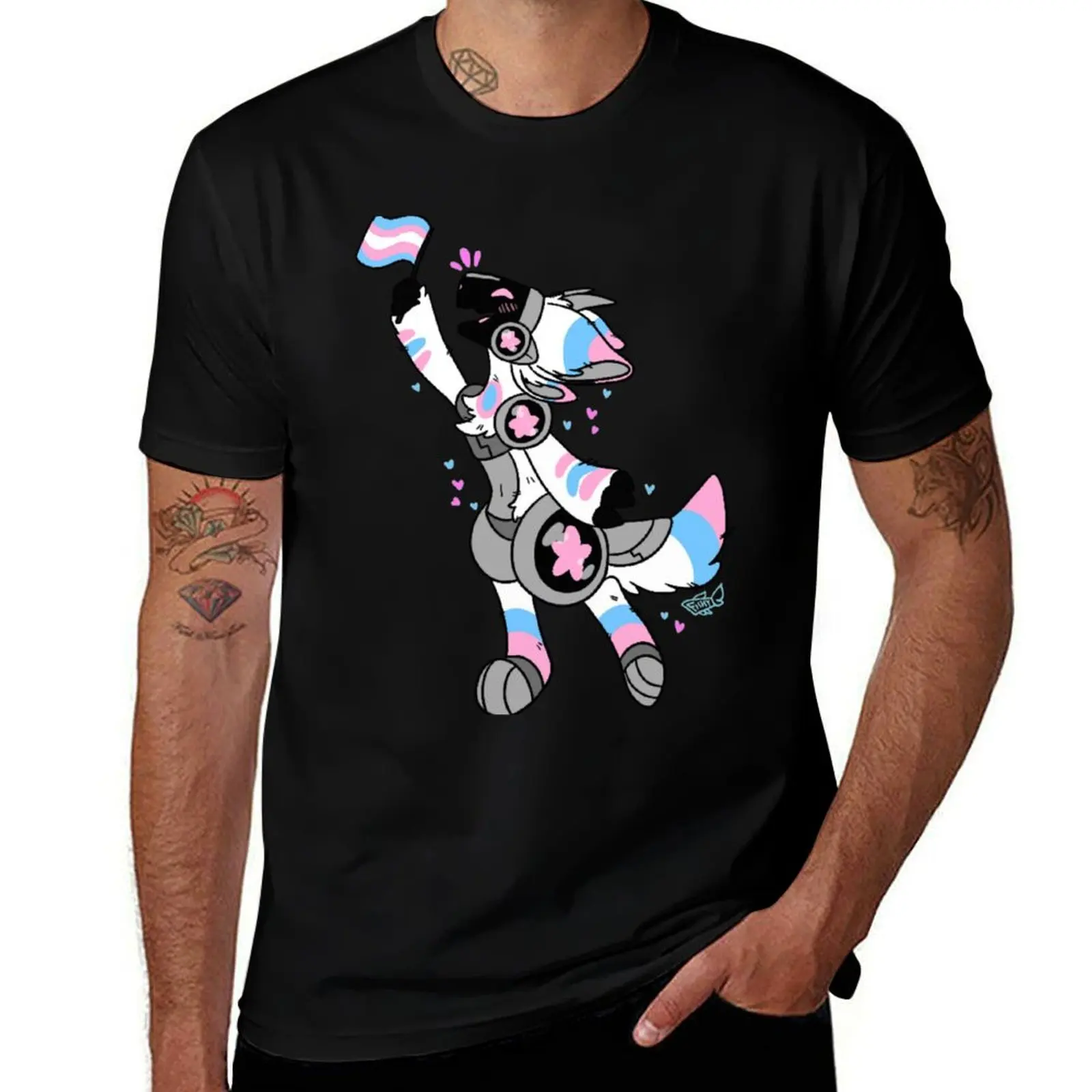 

Transgender Flag Axel T-Shirt t shirt man casual t shirt man cotton t shirts cotton 100% T-Shirt