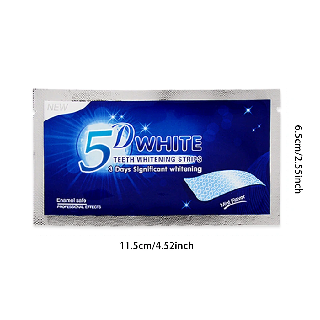 Tooth Whitening Stickers Teeth Plaque Remover Whitener Gel Strip Travel