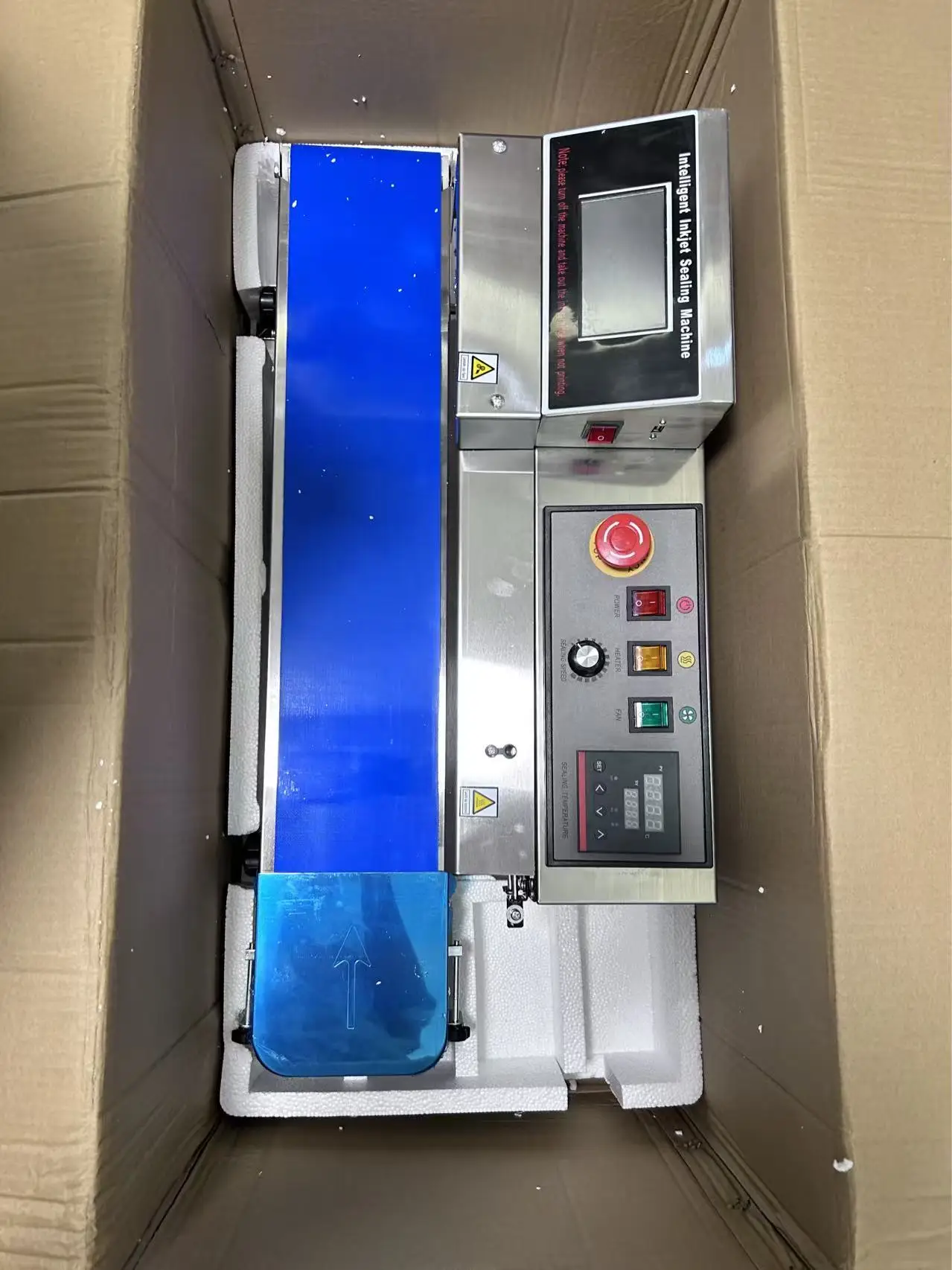 FR-1600 Smart Continuous Band Sealer Inkjet Printed Advanced Bag Sealing Machine New Model for Business & Industrial Use view 2
