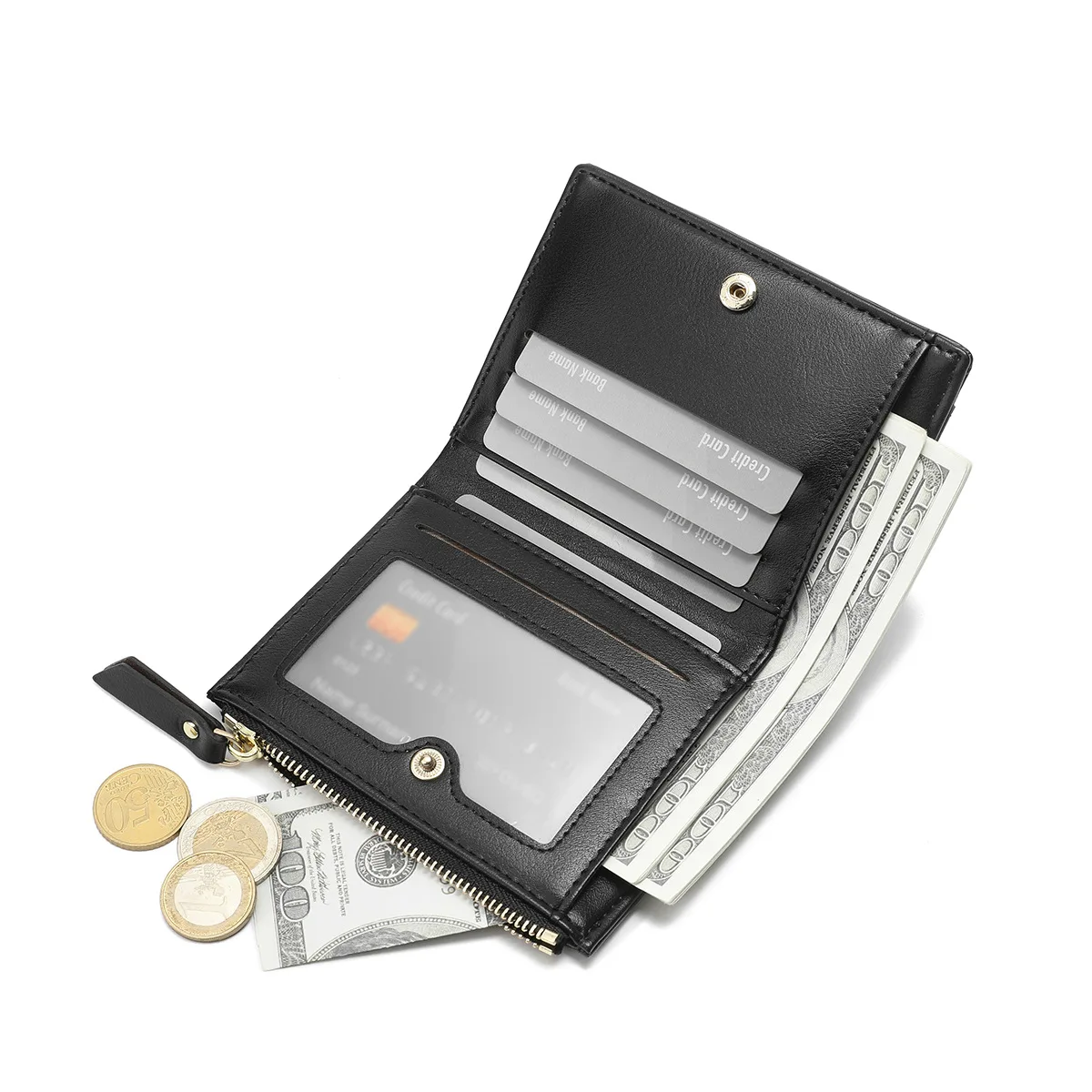 Ultra-thin Pu Leather Multi-card Holder, Card Bag, Wallet, Large-capacity Credit Card Bag, Mini Wallet.