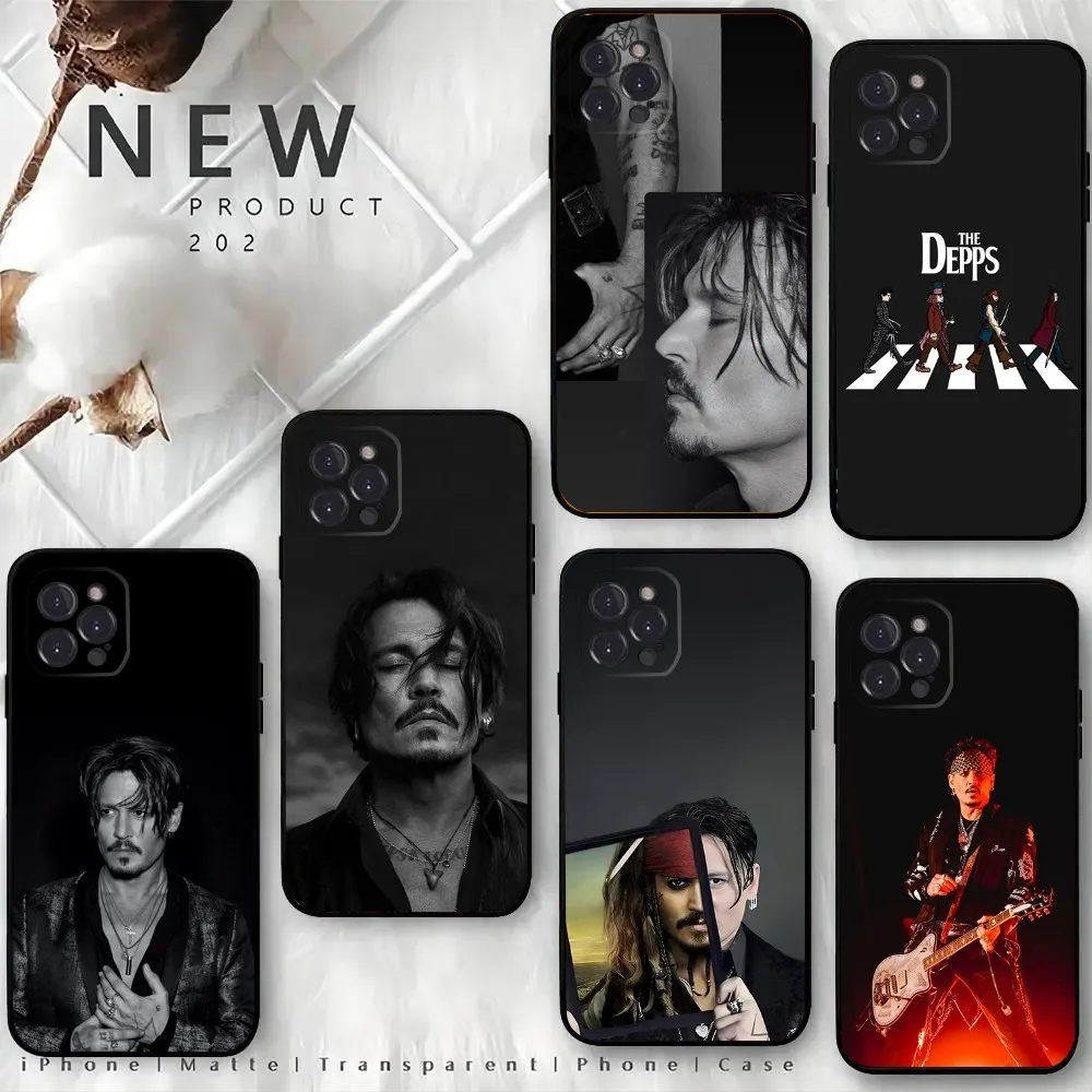 J-Johnny D-Depp Phone Case For iPhone15,14,13,12 Mini 11 Pro XR,X,XS,MAX 6S,7,8 Plus Silicone Cover Soft Black