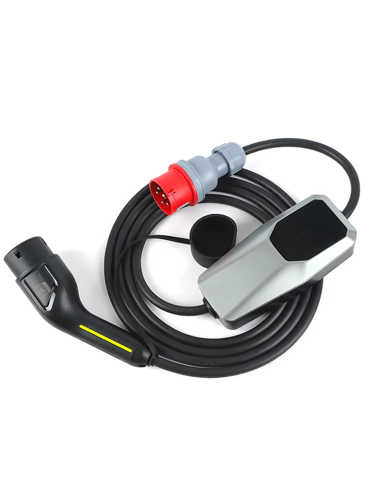 11kw EV-oplader DC-bescherming 10 meter 15 meter 16A 3-fase Type 2 voor elektrische auto 6A-16A draagbare thuisoplader - afbeelding 2