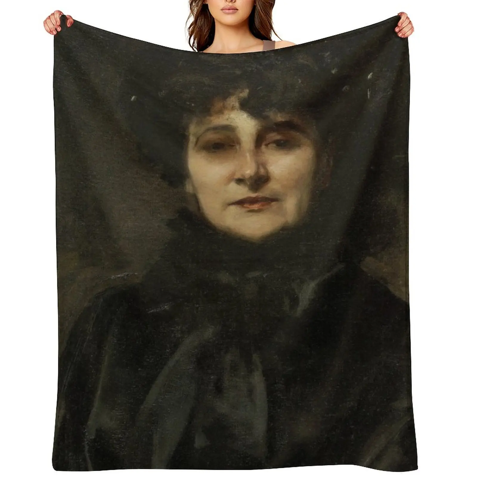 

Portrait de Madame Allouard-Jouan (ca. 1884) by John Singer Sargent Throw Blanket Quilt Tourist Shaggy Travel Blankets