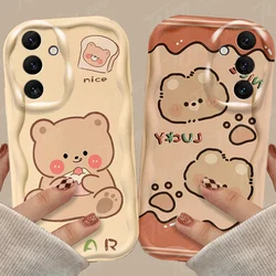 Lovely Coffee Bear Silicone Printing Phone Case For Samsung Galaxy A53 A54 A34 A14 A24 A13 A23 A33 A73 A15 A05 A05S A71 Cover