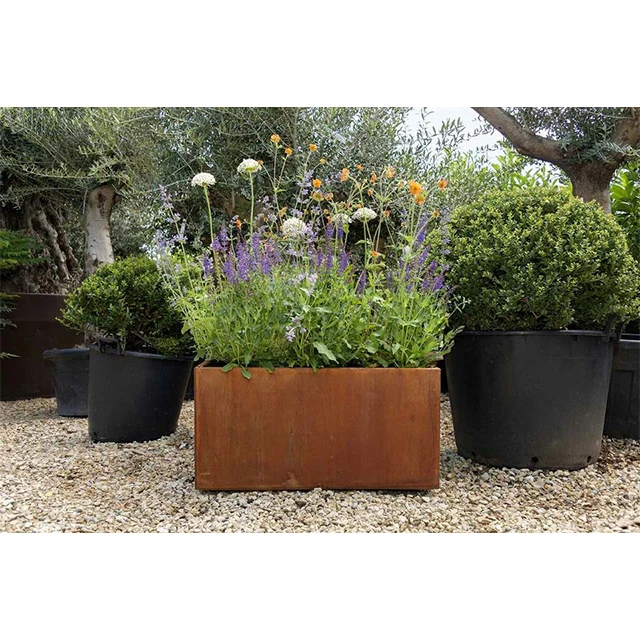 

Garden Flower Pot Metal Box Large Outdoor Garden Flower Pot