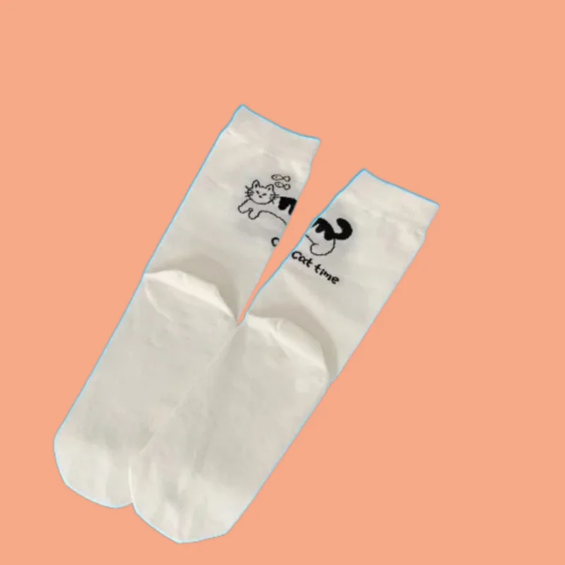 

5/10 Pairs Cute Girls Long Socks Korean Style Women's Cartoon AB Puppy Animal Panda Japanese Style Ins Trend Middle Tube Socks