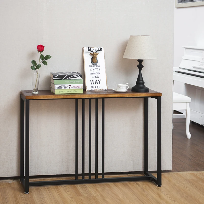 100cm Nordic Entrance Console Table Living Room Hall Wooden Side Table Corridor Long Narrow Side Table Indoor Home Furniture