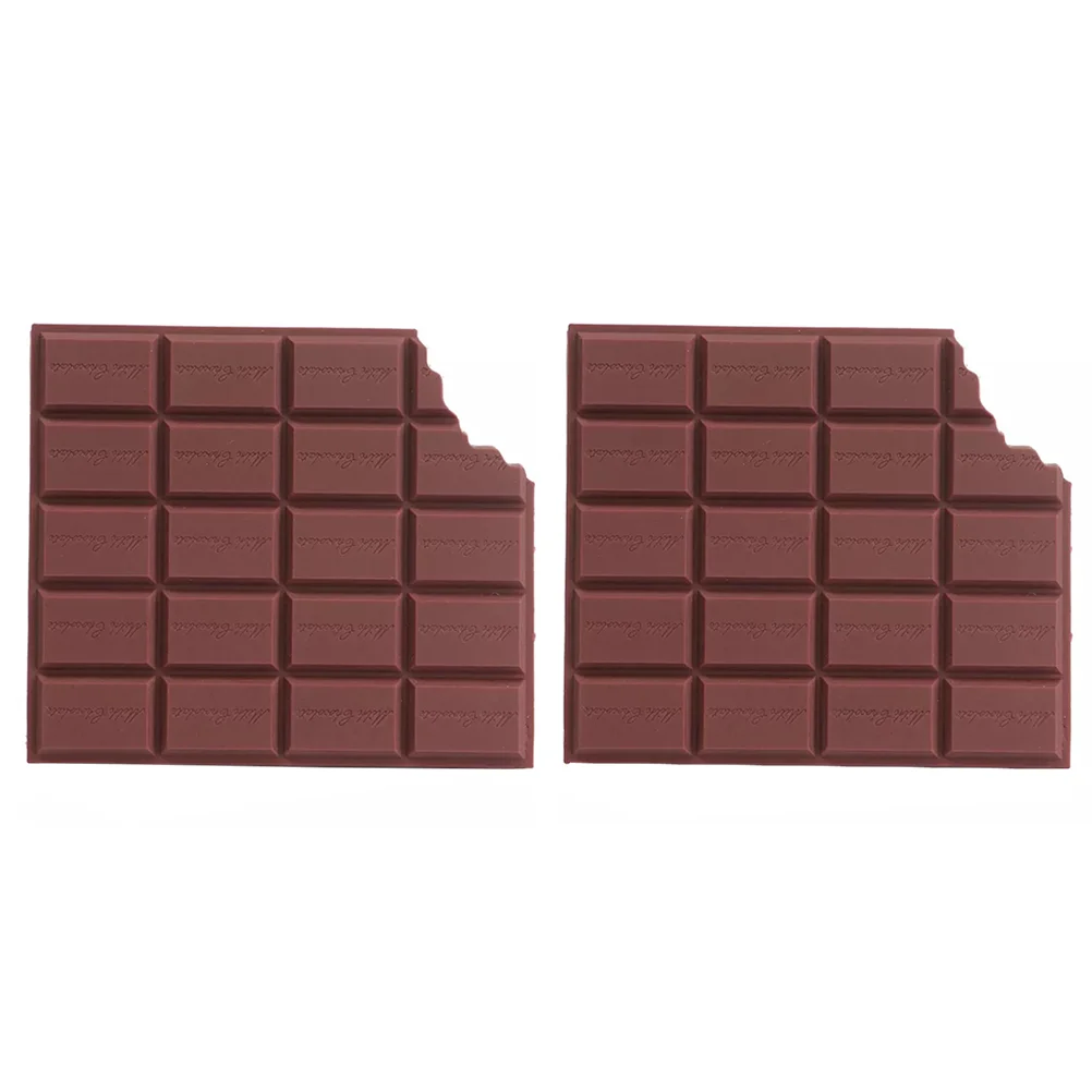 2 Pcs Realistic Chocolate Notebook Sticky Various Mini Self-stick Pads Unique The