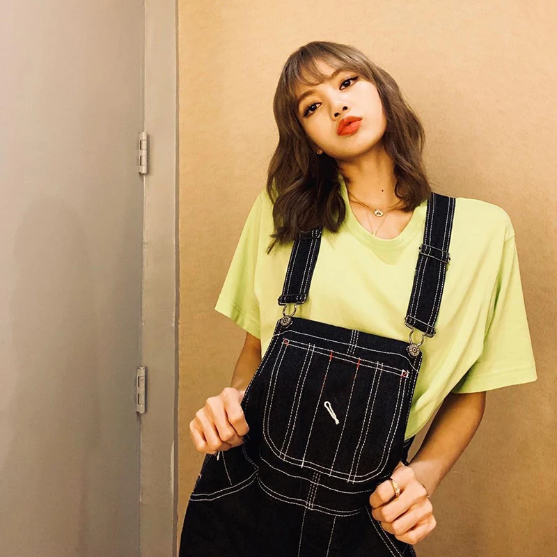 

a Blue Denim Overalls Women's Loose High Waist Wide Leg Jumpsuit Summer New Sle Casual Comfortable Breathable Cotton