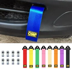 Universal 26cm Nylon Car Trailer Tow Strap Decor Ropes High-Strength Cars Racing Tows Rope Auto Trailers  Bumper Towing Straps