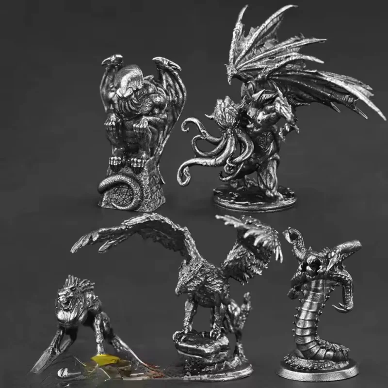 Alloy Metal Monster Soldier Miniature Paintable Tabletop Game Piece Car Interior Decor Collectible Gift for Men