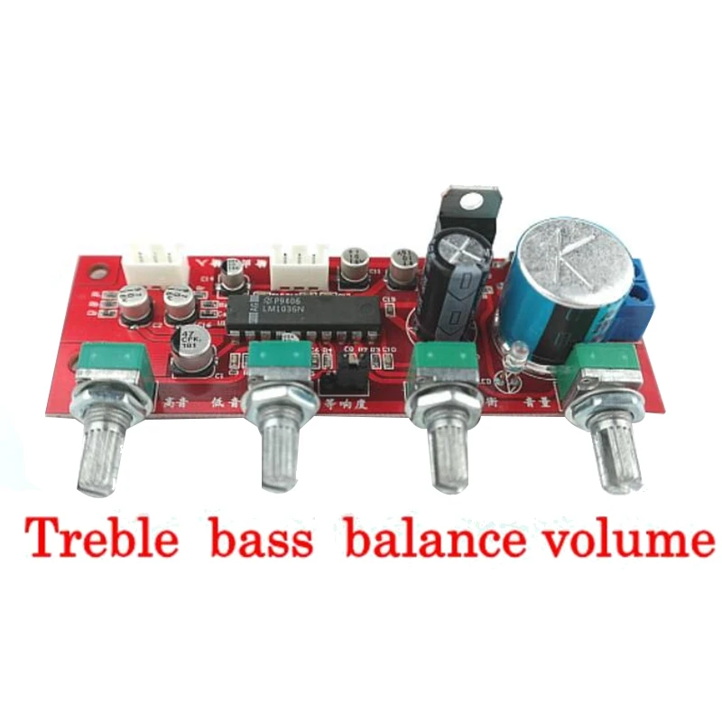 LM1036 Tone Board With Treble Bass Volume Adjustment Pre-Amplifier Tone Board Using LM1036 Tone Chip