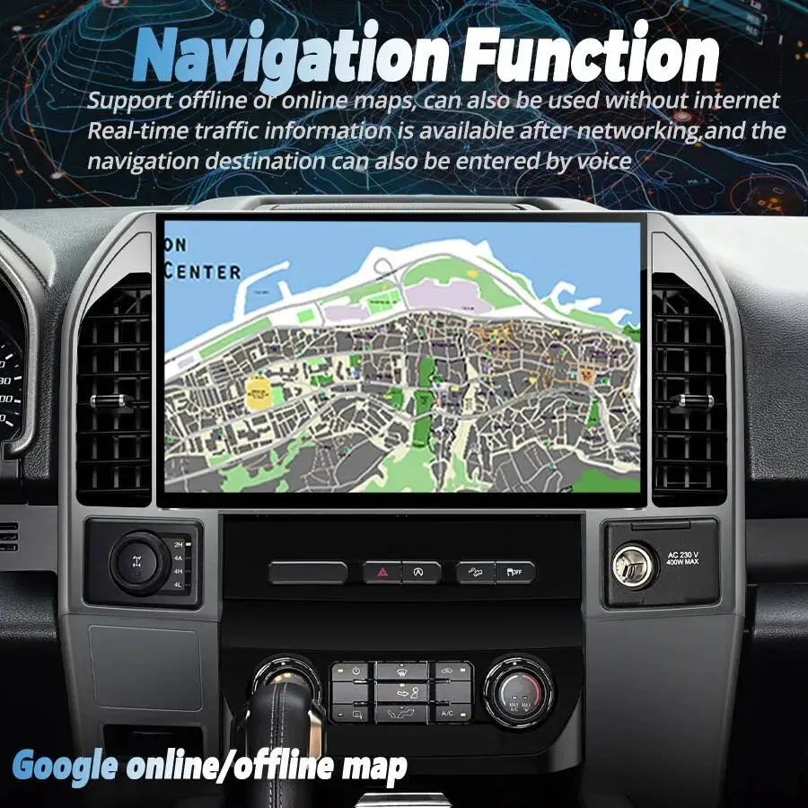 For Ford Raptor F150 2015-2019 14.6" Android Car Radio Carplay Stereo Auto Audio Screen Multimedia Video Player GPS Navigation