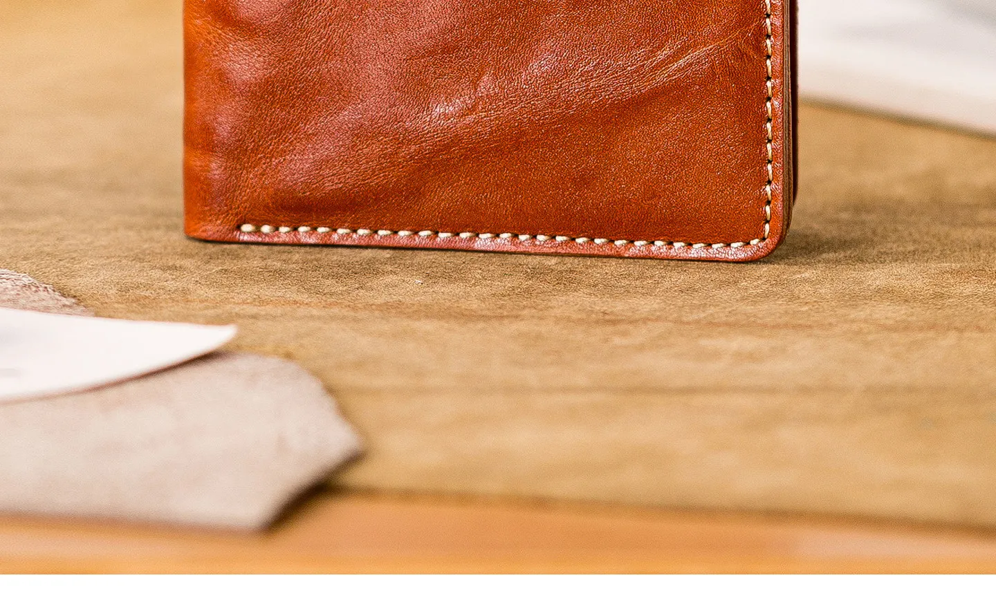PNDME einfache Vintage-Geldbörse aus hochwertigem Rindsleder der ersten Schicht für Herren, luxuriöse, handgefertigte Geldbörse aus echtem Leder mit Ausweishalter – Detail 22
