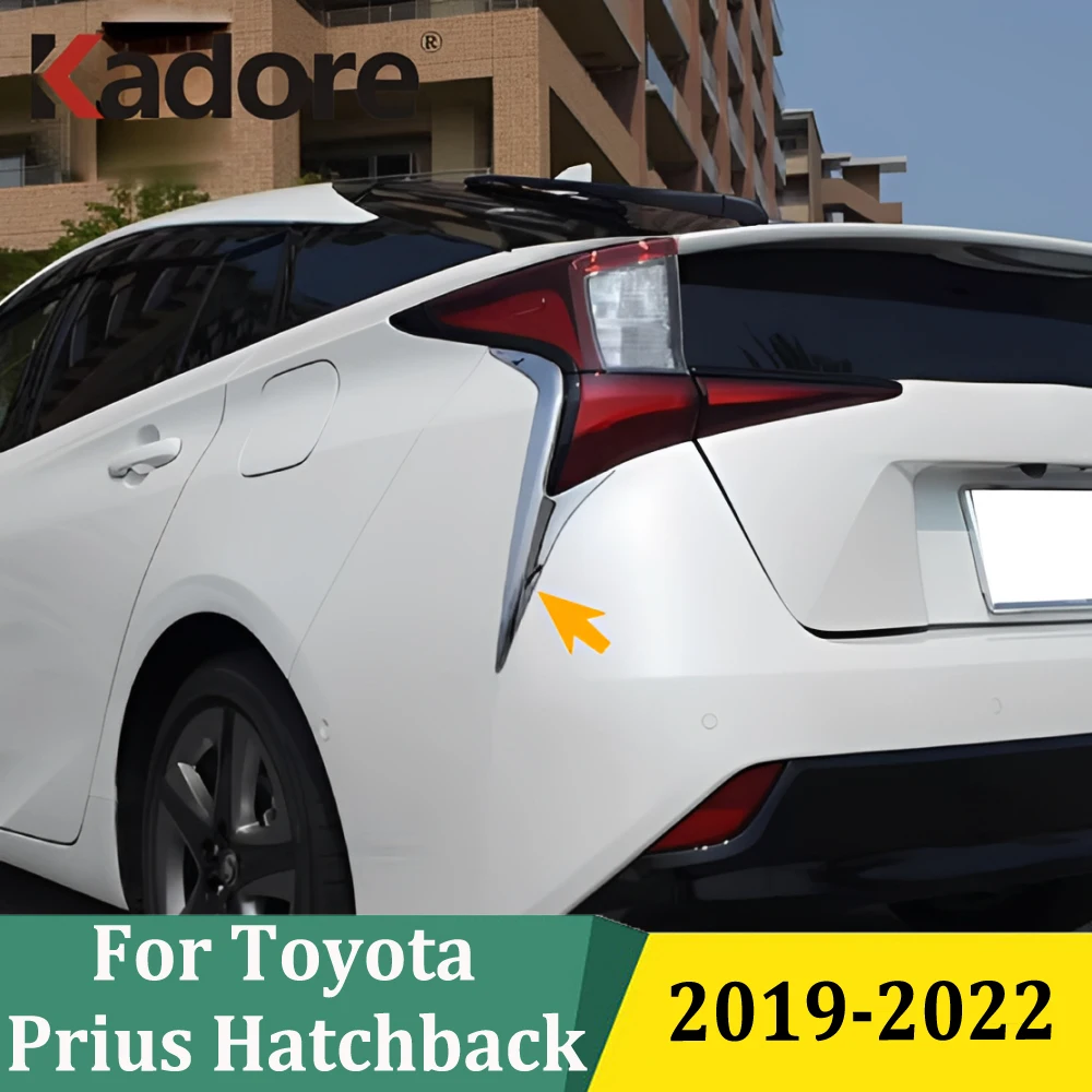 

For Toyota Prius Hatchback 2019 2020 2021 2022 ABS Chrome Taillight Strip Tail Rear Lights Lamp Trim Frame Car Accessories