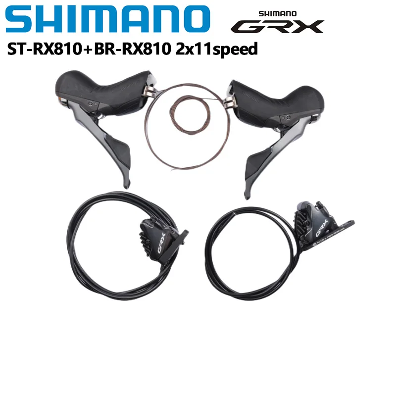 Shimano GRX 2x11s RX810 Road Bike Groupset R8000 Crankset 170mm RX810 Shifter FD RD CS-HG800 Cassette For Road Bicycle 2x11v Kit