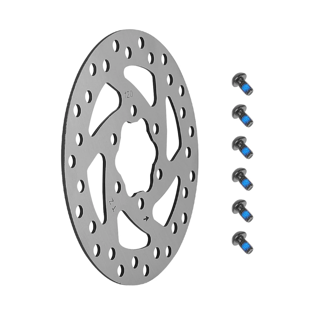 จานเบรกแบบ 6 รู สำหรับสกู๊ตเตอร์ไฟฟ้า Kugoo Kirin G2 Pro Kaabo Mantis 8 Inmotion L9 ขนาด 120 มม. อะไหล่เปลี่ยนจานเบรก