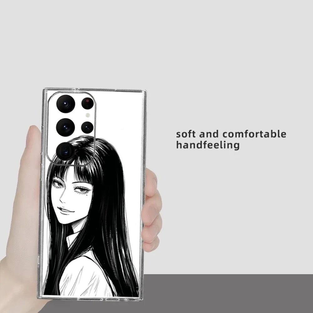 Anime Junji Ito Tomie Phone Case For Samsung Galaxy S24 Ultra S22 S23 Ultra S21 S20 5G Protective Silicone TPU Funda