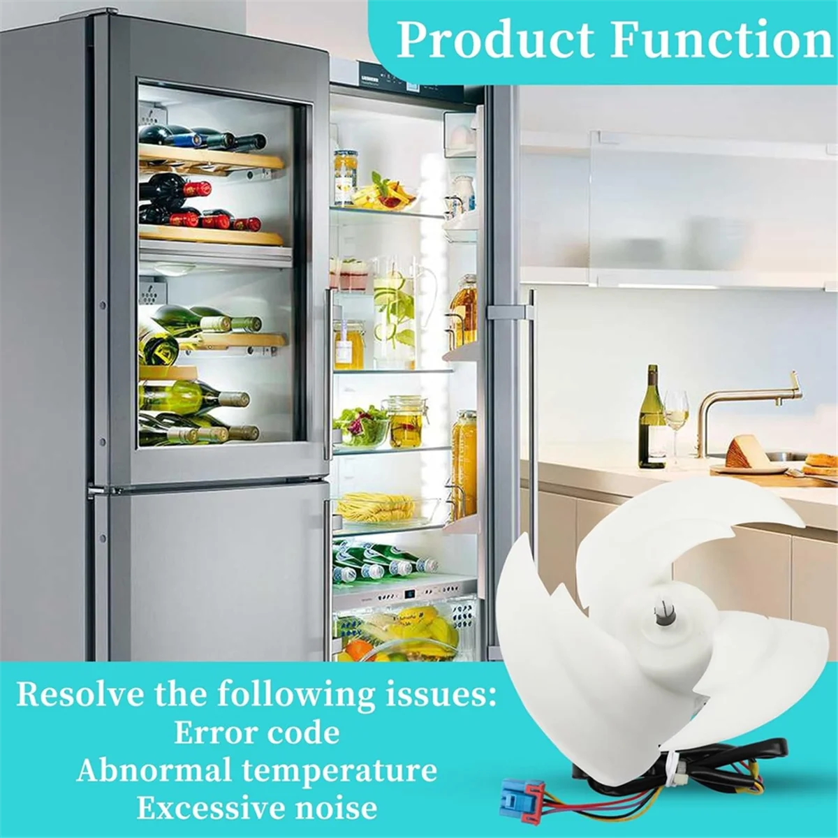 EAU 63103302   Il gruppo motore ventola condensatore frigorifero per sostituisce AP 6235485 4509126   Motore ventola frigorifero DC12V-T33C