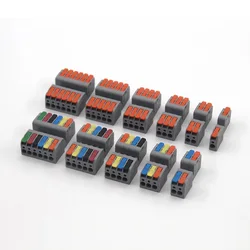 Fast Docking Plugging Quick Electrica Wiring Terminals Push-in Splicing LED Cable Butt Splitter 1 2 3 4 5 6 Pins Wire Connectors