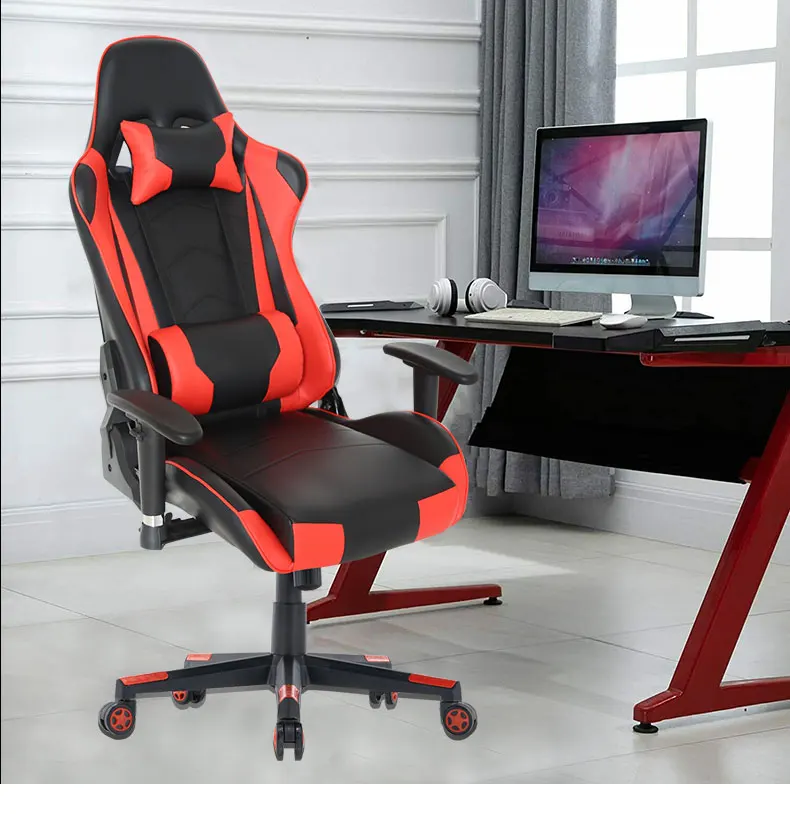 YYHCComfortable Office Custom Red Massage Computer Silla PC Gamer Cadeira Ergonomic Bureau Gamer Anda Seat Gaming Chair