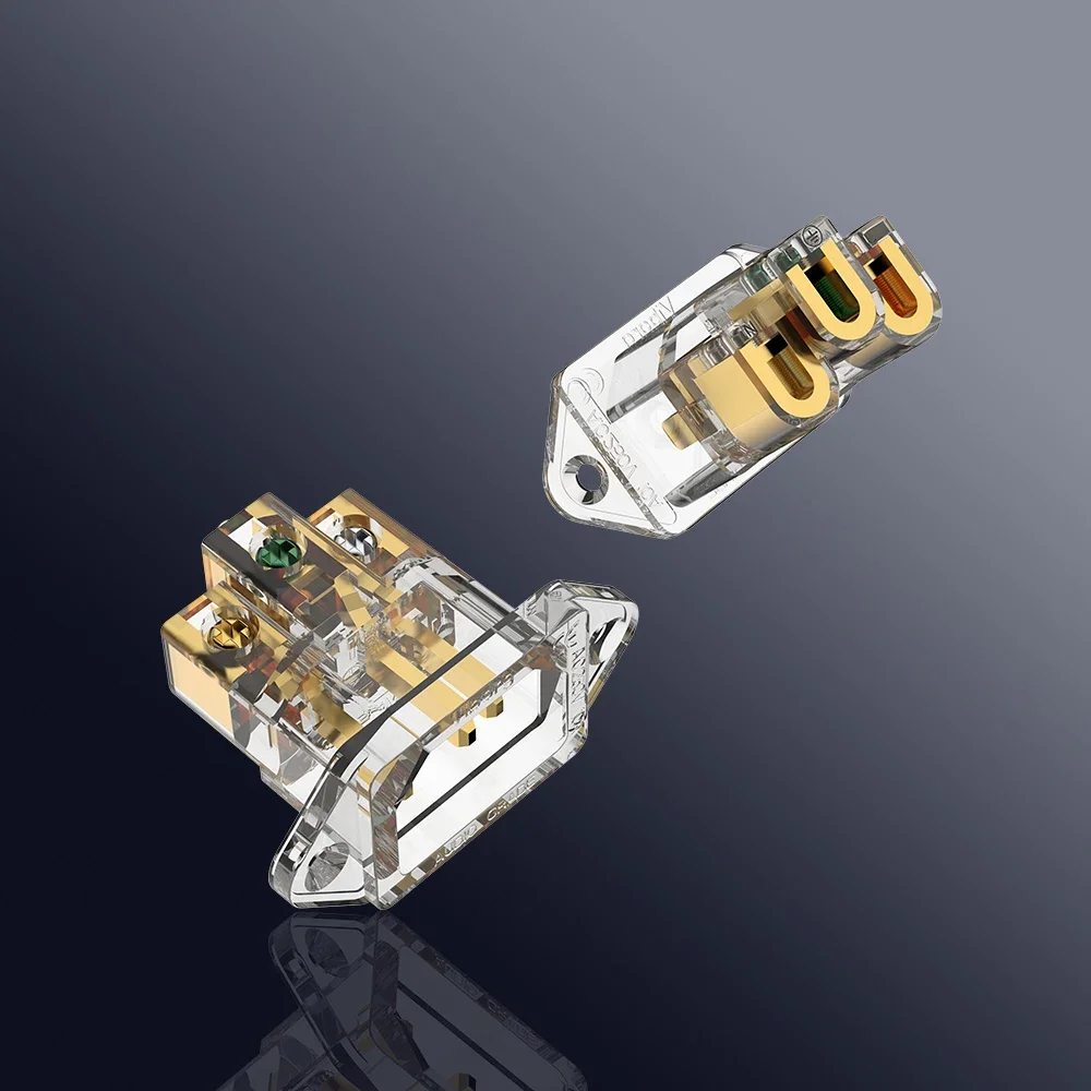 Viborg VI06TG Позолоченный вход IEC из чистой меди Аудиокласс Позолоченная входная вилка IEC из чистой меди Разъем питания переменного тока 250 В 15 А