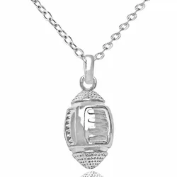 2025 New 3D Rugby Ball Necklaces Pendant Fitness Men American Football Cloth Accessories Sports Jewelry Stainless Steel Chain