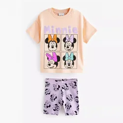 Summer Cartoon Children Cotton girls Suit Short sleeve Casual kids Clothes set Children Clothing 3-7year