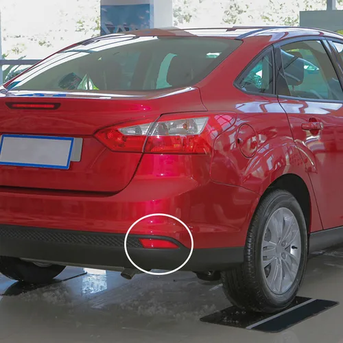 Imagen 2 del producto 1 par de reflectores de parachoques trasero izquierdo y derecho de plástico rojo aptos para Ford Focus BM51515COAE BM51515BOAE 2012 2013 2014 2015