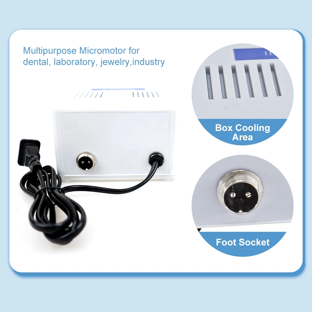 Xysz 35000 rpm máquina de polimento e-tipo micromotor para dentadura polonês equipamentos dental lidar com moedor manicure ferramenta