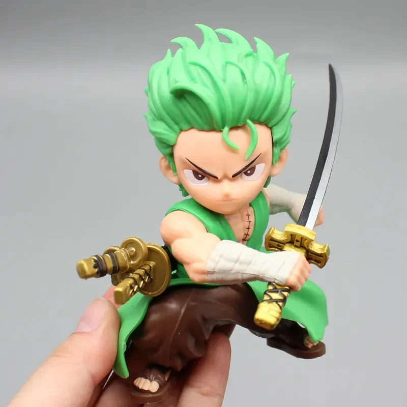 13cm One Piece Pirate King Q-version Sauron figurine Aslufei Car Ornaments da collezione Anime Figure Model Toy For Children