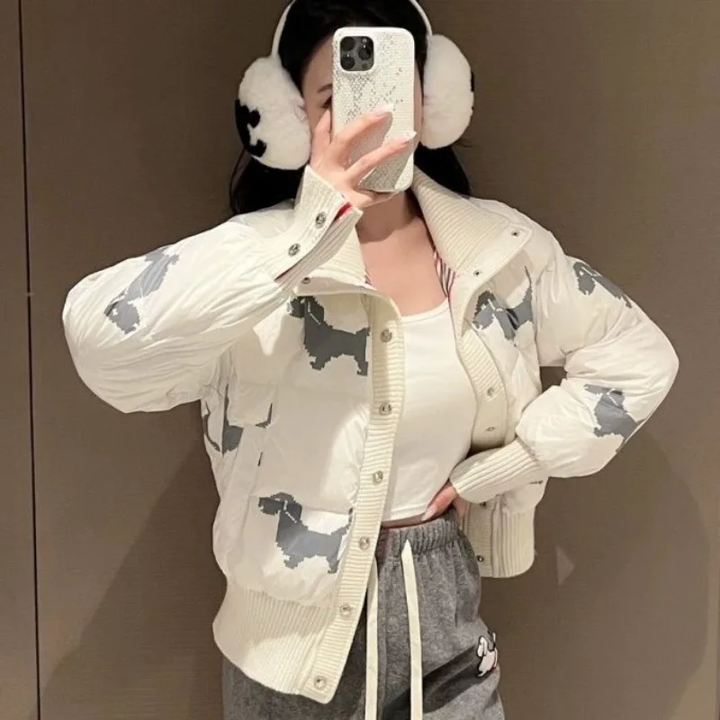 

Women's Cotton Jacket Coat Solid Color Parkas Concealed Button Jacket for Autumn and Winter Warm Top