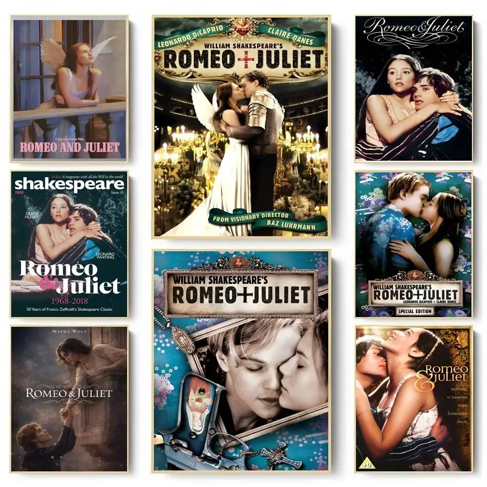 1 Stück Film R-romeo und Julia Poster Aufkleber Druck Wasserdichte Wandkunst für Wohnzimmer Schlafzimmer Heimdekoration