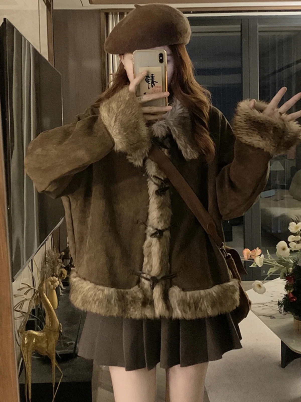 양털 재킷 흰색 심플 단순 기본 필수 기본형 초급 원시 원조 원래 원산지