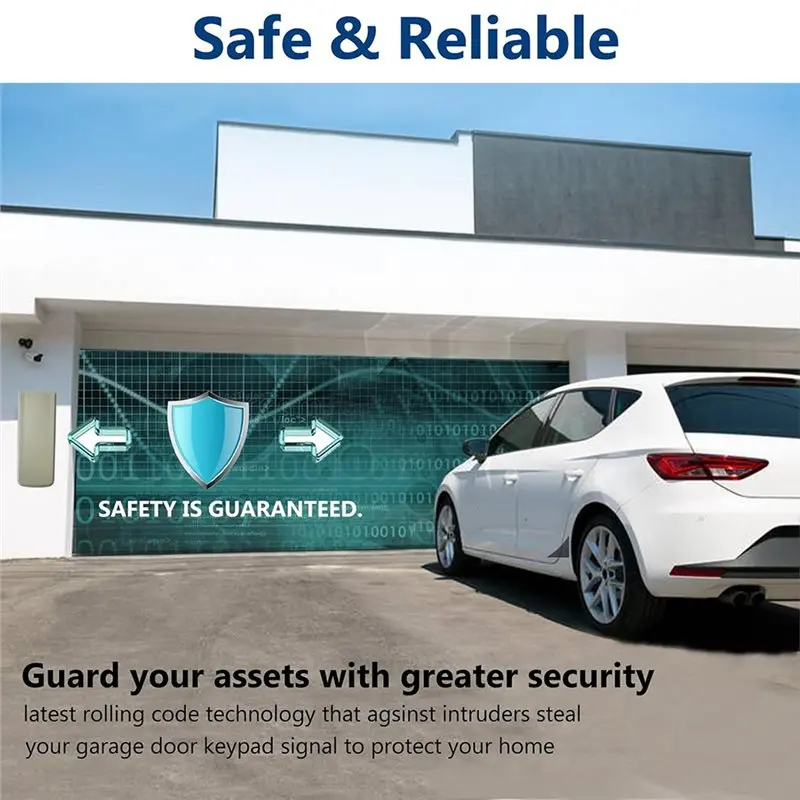 【RECOMENDAR】Universele Garagedeur Afstandsbediening Draadloos Garagedeur Toetsenbord Garagedeuropener Toetsenbord Draadloze Keyless Entry Voor Multip