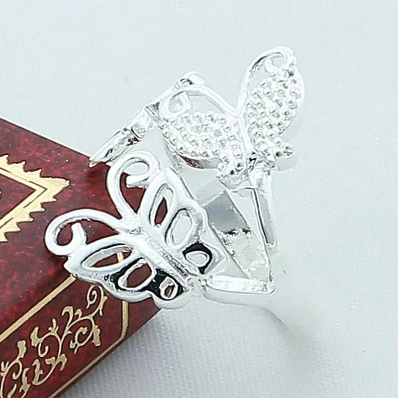 925 Sterling Silver Three Butterfly Ring For Women Wedding Engagement Party Fashion Charm Jewelry