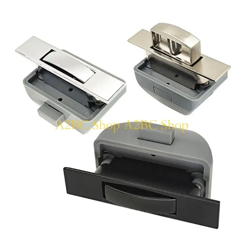 A2BC Replacement Drawer Lock Catch Convenient Push Button Lock Durable for Motorhomes Keep Belongings Secure & Organized