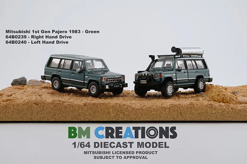 New BM 1/64 Scale 1st Gen Pajero MK1 1983 Diecast Alloy Toy Cars By BM Creations JUNIOR For Collection Gift