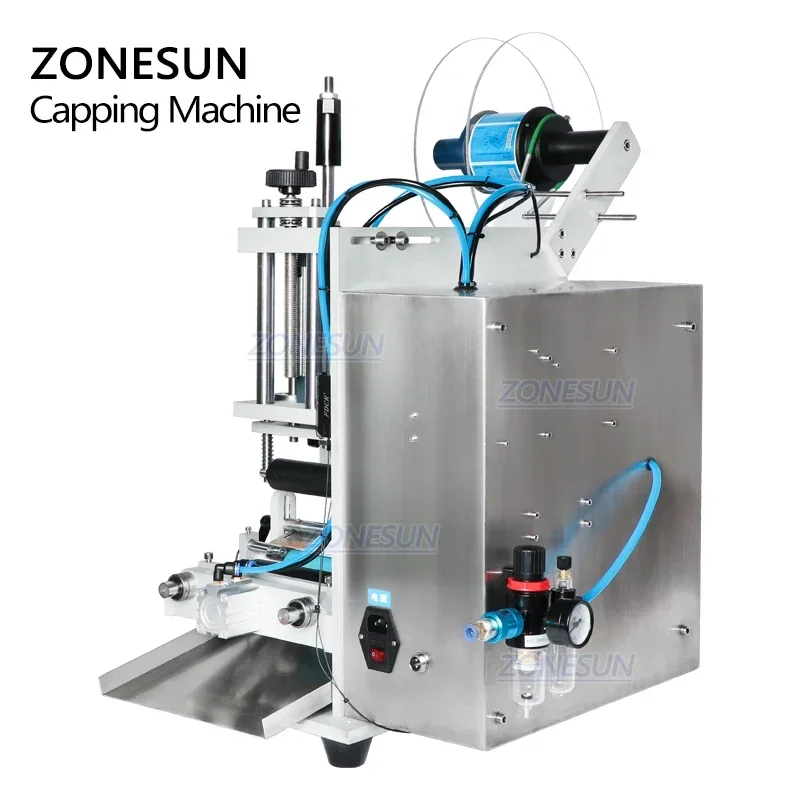 ZONESUN Vial Labeling Machine Sticker Pasting Machine Auto Discharging for Cylindrical Bottle Pen ReagentsTube Syringes E-bottle